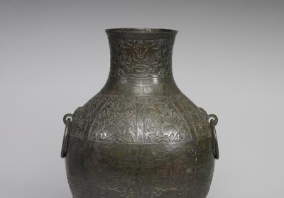 图片[2]-Hu wine vessel with hunting scene pattern, early Warring States period, c. 5th-4th century BCE-China Archive